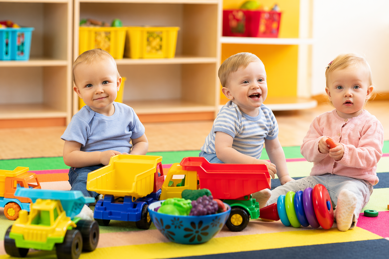 Children playing together at daycare