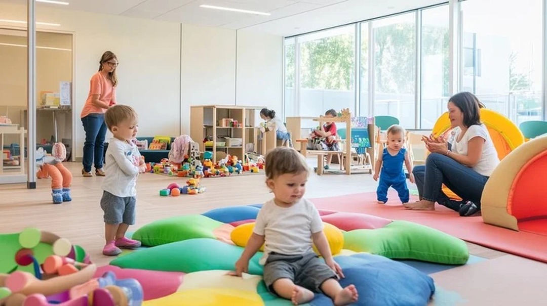 Children playing together at daycare